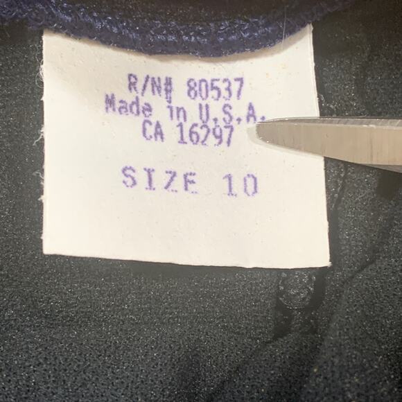 Vintage 80s Nautical Blue Gold Stripe High Waist Swimsuit Playsuit Size 10 USA - Picture 10 of 12